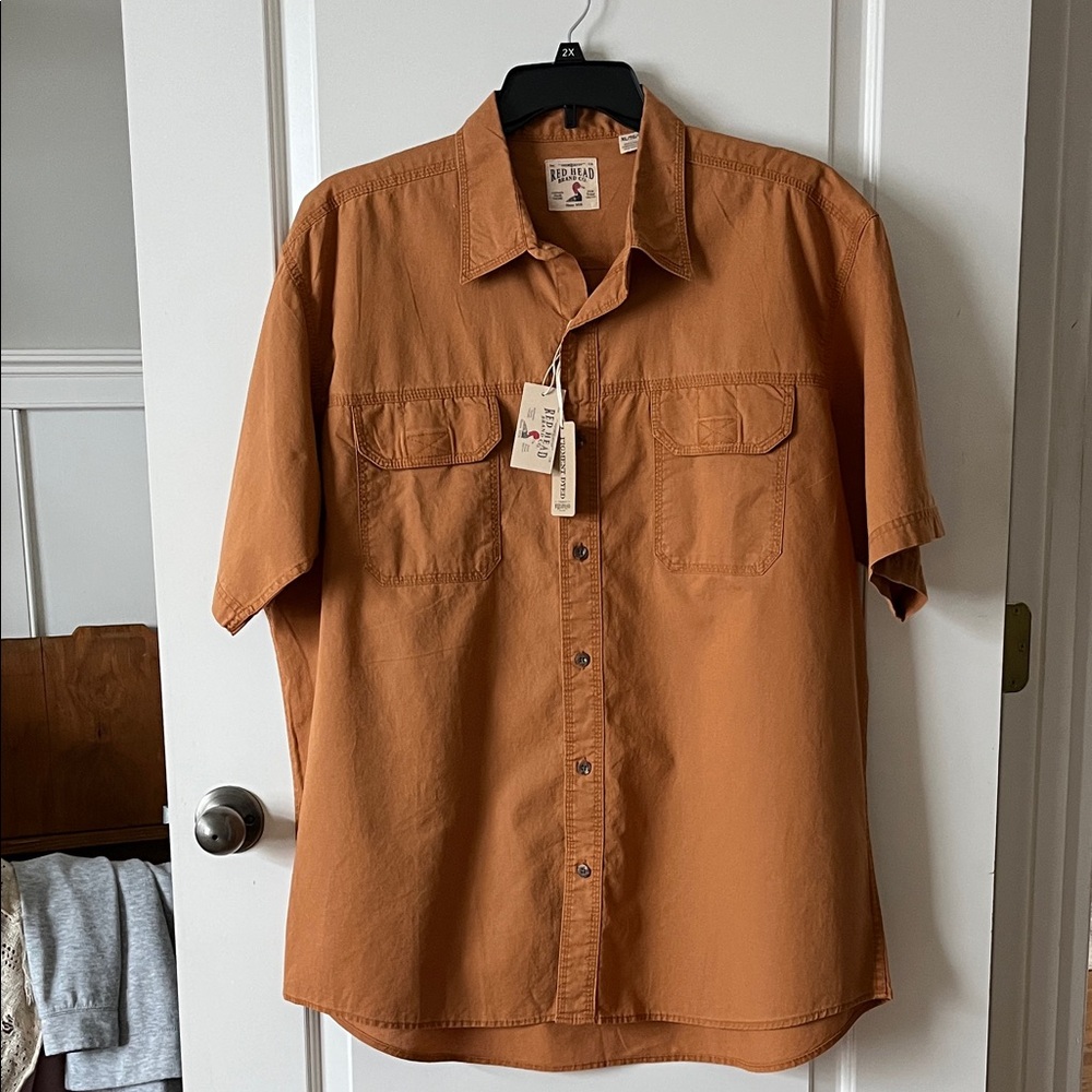 RedHead Men's Short Sleeve Button Down Shirt XXL NWT